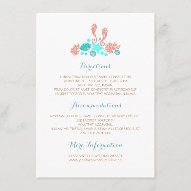 Information om Beach Underwater Treasures White Br Tilläggskort (Framsida)