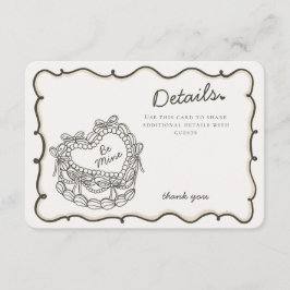 Information om Beige Bow Retro Heart Coquette Cake Tilläggskort