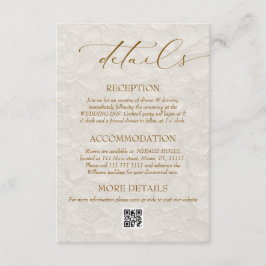 Information om Beige Brown MInimal Elegant bröllop Tilläggskort