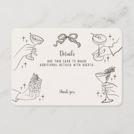 Information om Beige Retro Cocktail Party Inbjudan