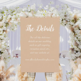 Information om Beige Simple Stil Bröllop Tilläggskort