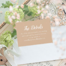 Information om Beige Simple Stil Bröllop