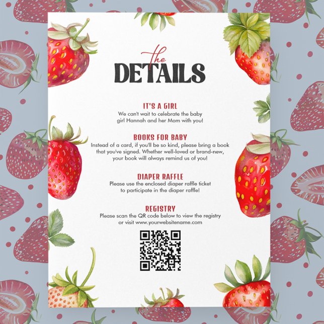 Information om Berry Sweet Baby Shower Tack Kort (Skapare uppladdad)