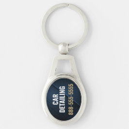 Information om bil | Städning automatiskt | Markna Ovalt Silverfärgad Nyckelring