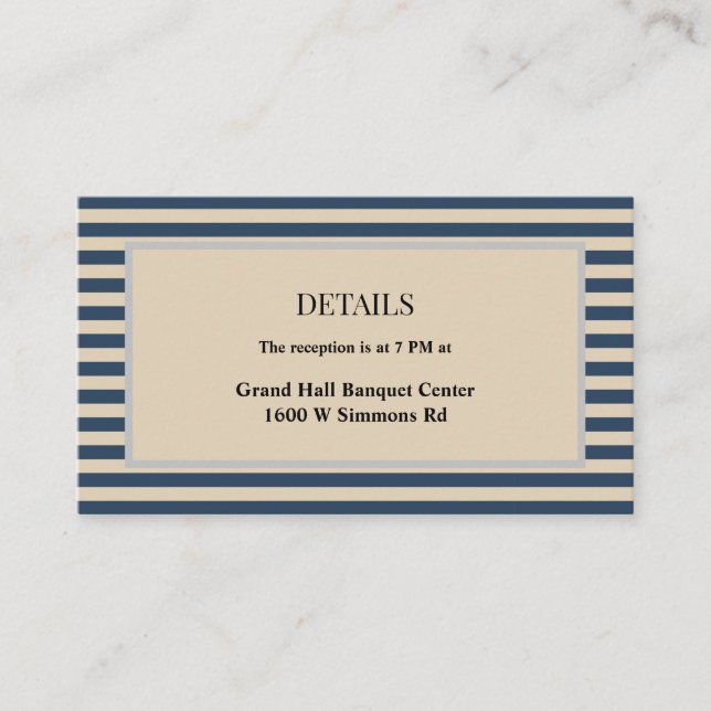 Information om bildrutan Klassiskt blått Rand Bröl Tilläggskort (Framsida)