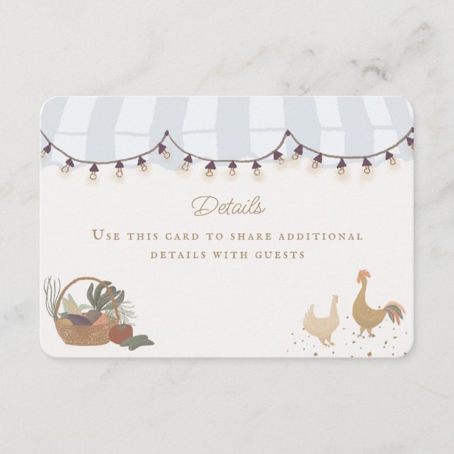 Information om blå jordbruksmarknad, färsk jordbru tilläggskort (Framsida)