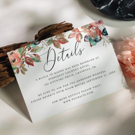 Information om blåbär i vattenfärgsfall blommigt b tilläggskort