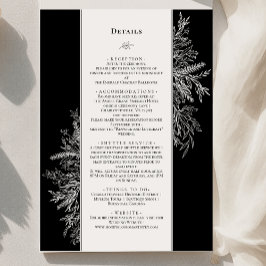 Information om Black and White Greenery Bröllop Mo Tilläggskort