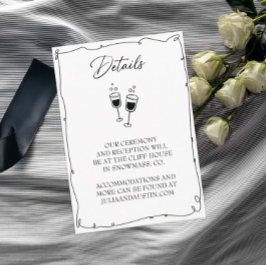 Information om Black and White Hand plockade Bride Tilläggskort