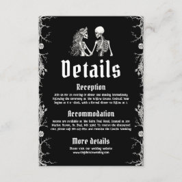 Information om Black Gothic Halloween Skeletons Br Tilläggskort
