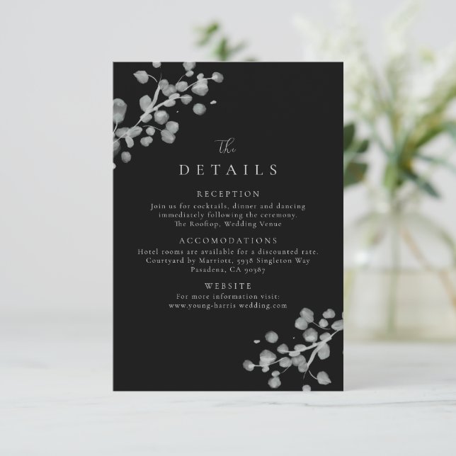 Information om Black Lacquer Tack Kort (Stående Fram)