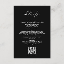 Information om Black Modern Elegant Calligraphy Br Tilläggskort