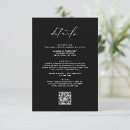 Information om Black Modern Elegant Calligraphy Br Tilläggskort