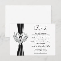 Information om Black Ribbon Silver Svanar Bröllop