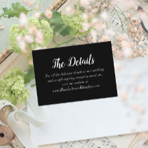 Information om Black Simple Stil Bröllop