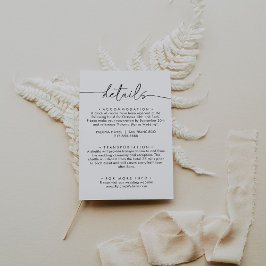 Information om Black White Classic Bröllop Tilläggskort