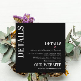 Information om Black White Contemporary Modern Brö Tilläggskort