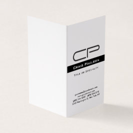 Information om Black White Monogram Namn Adress Visitkort