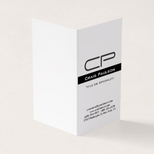 Information om Black White Monogram Namn Adress Visitkort