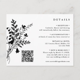 Information om Black & White WildblomBouquet Bröll Tilläggskort