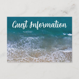 Information om blåhavsbäckenbröllop tilläggskort