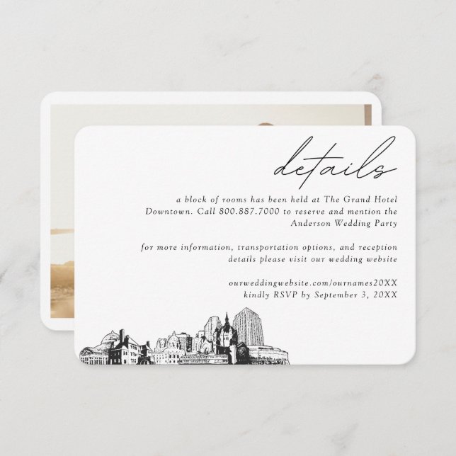 Information om blockering av hotell i St. Paul Brö Tilläggskort (Fram/baksida)