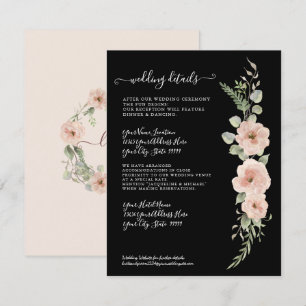 Information om blommigt Boho Mint Foliage Bröllop Inbjudningar
