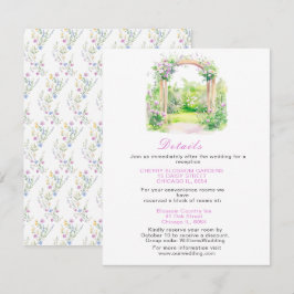 Information om Blommigt Bröllop Arch vår Tilläggskort