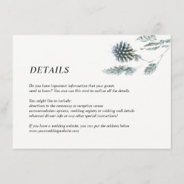 Information om blommigt Bröllop Blue Thistle och E Tilläggskort