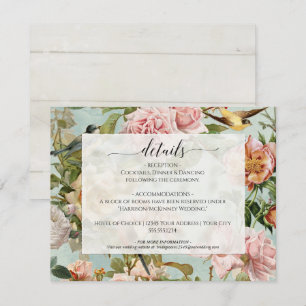 Information om blommigt Dusty Rosa Land Chic Wood Inbjudningar