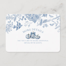 Information om Blommigt för av Vintage för blå bu Tilläggskort