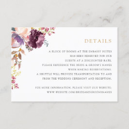 Information om blommigt Lavender  Elegant bröllop Inbjudningar