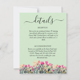 Information om blommigt Mint-Grönten QR-koden Bröl OSA Kort