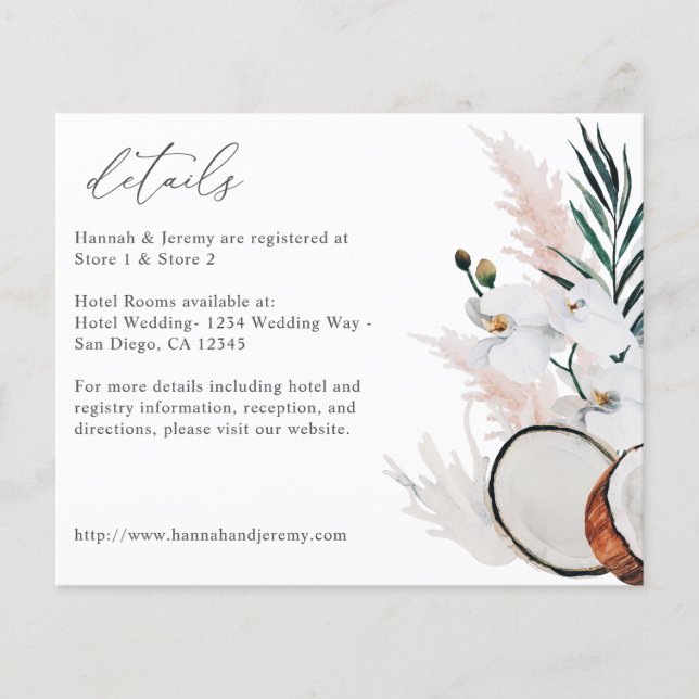 Information om Blommigten Budgetkokonekoral och vi Flygblad (Framsidan)