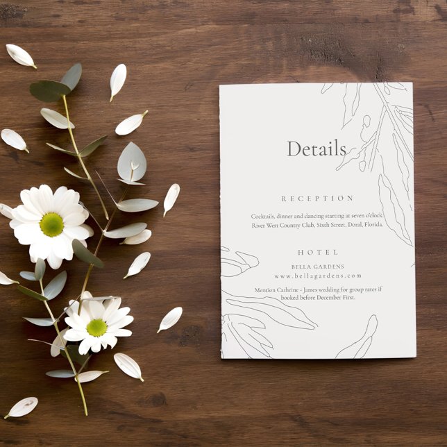 Information om Blommigten elegant i Sketch Bröllop Tilläggskort (Skapare uppladdad)