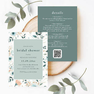 Information om Blommigten elegant Lush Greenery M Inbjudningar