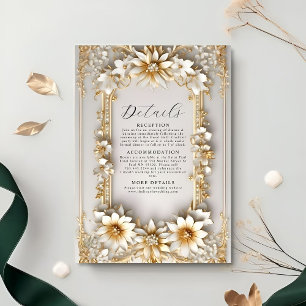 Information om blommigten för chic för Ornate blom Tilläggskort