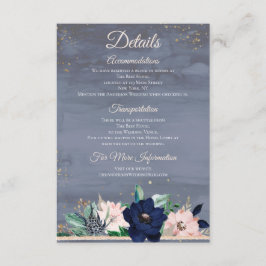 Information om Blommigten för dammblått Ro Guld-va Tilläggskort