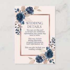 Information om Blommigten för Rosa av blå dunster  Tilläggskort