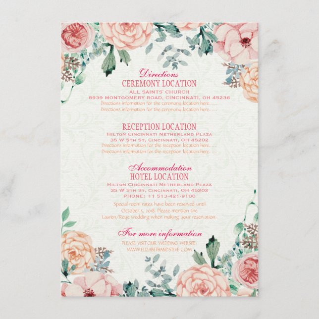 Information om Blommigten för vattenfärg i chic Br Tilläggskort (Framsida)