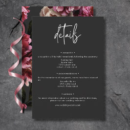 Information om Blommigten Modern Burgundy Cream Pe Tilläggskort