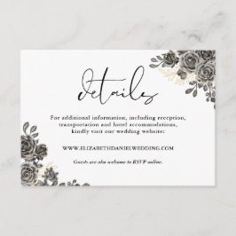 Information om Blommigten Ro Bröllop Gothic i eleg Tilläggskort