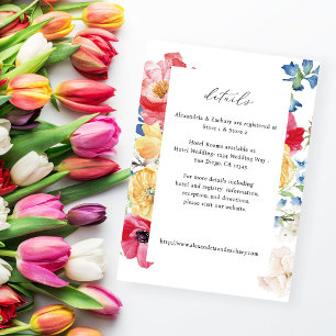 Information om Blommigten Vår Multi Färg Tilläggskort