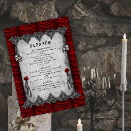 Information om Blood Ro och Silke Red Gothic Bröll Tilläggskort