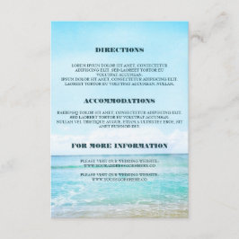 Information om Blue Beach Wedding - Information Tilläggskort