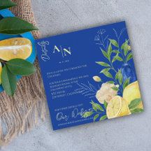 Information om Blue Blommigt Lemon Mediterranean B