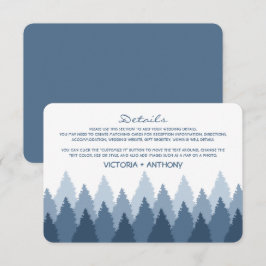 Information om Blue Forest Range Woodland Bröllop Tilläggskort