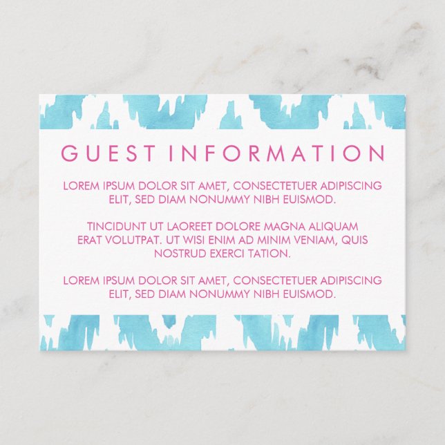 Information om Blue Ikat Guest Tilläggskort (Framsida)