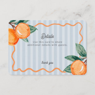 Information om Blue Little Cutie Pastel Citrus Inf Tilläggskort