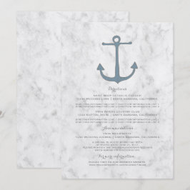 Information om Blue Rustic Anchor Bröllop Inbjudningar